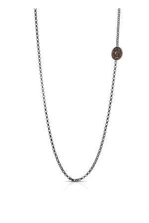 Burnished silver necklace with coin Angela Puttini Gioielli | CO619ABRUNITO